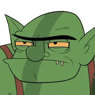 🤬 4f837d49 Goblin, Fantasy, Monster, Creatuur, Cartoon, Personage telegram sticker