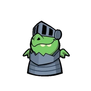 🙁 686e56e4 cartoon, hagedis, ridder, helm, harnas, reptiel telegram sticker