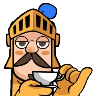 😎 73f5b12a ridder, thee, snor, cartoon, helm, middeleeuws, kopje telegram sticker
