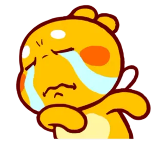 🌝 34414ed2 khóc, buồn, vàng, hoạt hình, đẫm lệ, cảm xúc telegram sticker