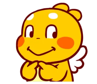 🌝 6ba6bdb3 hoạt hình, dễ thương, vàng, nhân vật telegram sticker