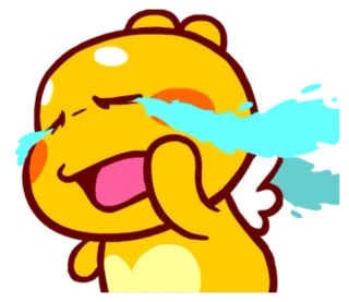 🌝 cdab700d khóc, buồn, hoạt hình, cảm xúc, nước mắt, nhân vật, vàng telegram sticker