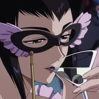 ❤️ 2507e455 Anime, Frau, Martini, Cocktail, Party, Maske telegram sticker