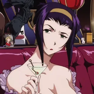 ❤️ 679af9b5 Faye Valentine Cowboy Bebop Anime, Charakter, Fiktiv, Frau, Martini telegram sticker