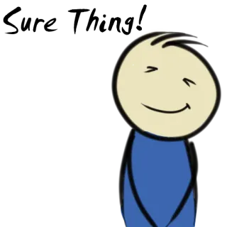 👍 124d3efb stick figure, cartoon, illustration, smiling telegram sticker