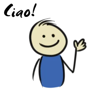 ✋ 88447be5 Guy? человечек, мультфильм, приветствие whatsapp sticker