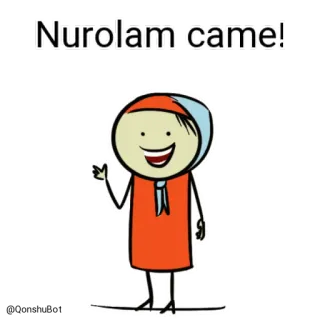 ✋️ 905c1cbc Nurolam came! Cartone animato, Persona, Salutando, Personaggio, Saluto, Disegno telegram sticker