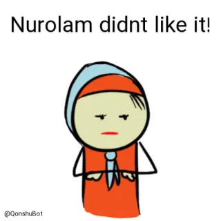 👎 97287508 Nurolam didnt like it! cartone animato, donna, disgusto, espressione telegram sticker