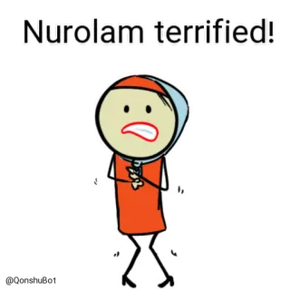 😰 97e29f46 Nurolam terrified! terrorizzato, spaventato, omino stilizzato, cartone animato, ansioso, impaurito telegram sticker