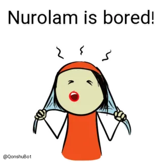 😫 c4517b1f Nurolam Nurolam is bored! annoiato, cartone animato, personaggio, omino stilizzato, stanco telegram sticker