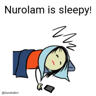 😴 f7659e31 Nurolam is sleepy! assonnato, stanco, cartone animato, dormire, persona, zzz telegram sticker