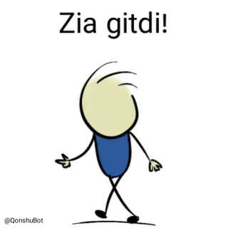 ✋️ 5508d9c9 Zia gitdi! cartone animato, omino stilizzato, saluto, turco telegram sticker