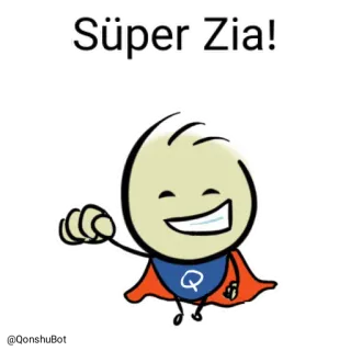 😎 55f3cf50 Süper Zia! cartone animato, supereroe, omino stilizzato, animazione, personaggio telegram sticker