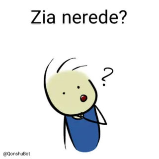 🤔 612ea913 Zia nerede? domanda, cartone animato, pensando, incerto, curioso telegram sticker