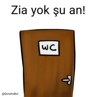 🚽 699a638d Zia yok şu an! WC, Bagno, Porta, Toilette telegram sticker