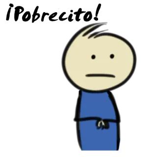 😐 6aeb66c8 棒人間, 漫画, 青, キャラクター, イラスト telegram sticker