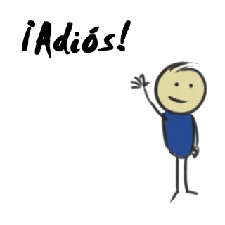 ✋ 9b5b184b 棒人間, 漫画, 手を振る, 友好的, シンプル, イラスト telegram sticker