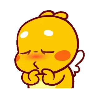 🥺 0432c7a8 귀여운, 이모티콘, 노란색, 만화, 애정, 키스 telegram sticker