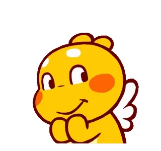 😙 3dc68c11 귀여운, 노란색, 만화, 동물, 날개, 캐릭터 telegram sticker
