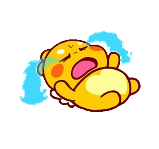 😭 834e8348 울음, 슬픔, 눈물, 노란색, 만화, 감정 telegram sticker