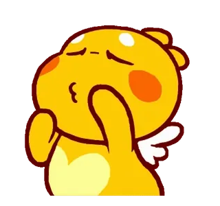 🕺 b828bd16 만화, 캐릭터, 귀여운, 노란색, 키스, 천사 telegram sticker