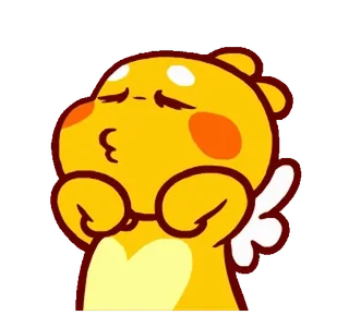 🕺 e78eff9b 노란색, 만화, 귀여운, 키스, 애니메이션, 이모지 telegram sticker