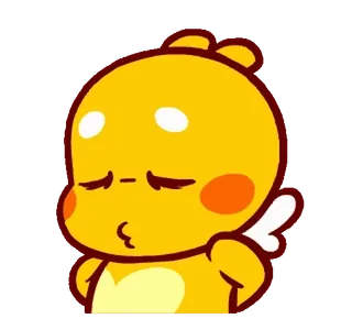 🙅‍♂️ f9ee4d7b 귀여운, 노란색, 만화, 키스, 축복 telegram sticker