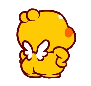 🍑 fe028a7e 곰, 귀여운, 천사, 날개, 동물, 노란색 telegram sticker