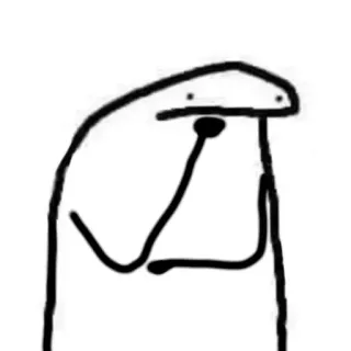 🤨 084081a8 florkofcows, カートゥーン, 棒人間, ミーム, 悲しい, 落ち込んでいる telegram sticker