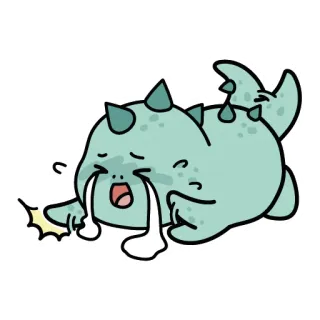 😭 82d9e344 potwór, płaczący, smutny, kreskówka, zwierzę whatsapp sticker