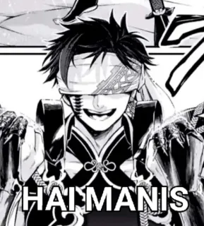 ❤️ 2133c74e HAI MANIS Anime, Manga, Bandeau, Sourire whatsapp sticker