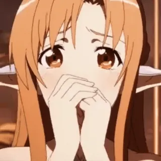 😭 0e13de6f Asuna Yuuki Sword Art Online Anime, Mädchen, traurig, weinend, Manga, kawaii, süß telegram sticker