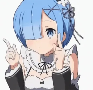 💃 11702e3d Rem Re:Zero Anime, Rem, Re Zero, Waifu, Süß, Mädchen, Manga telegram sticker