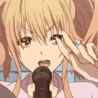 ✌ 32bda764 Anime, Charakter, Mikrofon telegram sticker