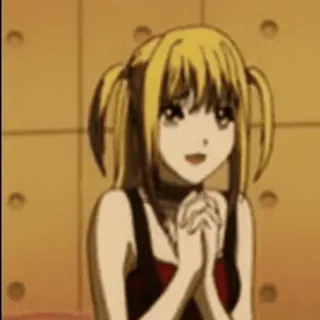 🥳 c12faea4 Misa Amane Death Note Anime, Death Note, Misa Amane, Blond, Süß, Lächelnd, Charakter telegram sticker
