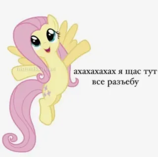 ☺️ 3754f5c3 Fluttershy My Little Pony ахахахахах я щас тут все разъебу Мультфильм, Пони, Дружба, Смешные, Милые telegram sticker