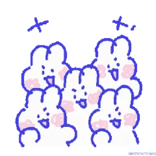 🥰 20280036 кролики, милые, мультяшные, животные telegram sticker