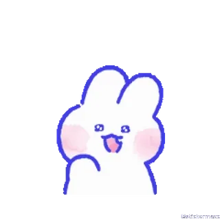 🥰 a6cd52f3 милый, кролик, животное, каваий, очаровательный telegram sticker