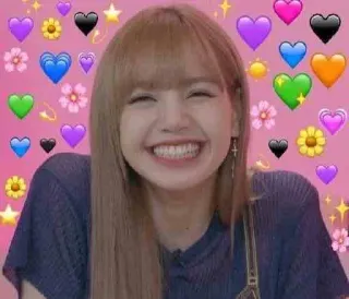 🥰 44a9f4c3 Lisa Lisa, Blackpink, K-pop, coeur, idole, star, chanteuse, sourire telegram sticker