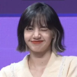 🌟 dd728814 Lisa kpop, chanteuse, femme, clin d'oeil, idole, lisa, blackpink telegram sticker