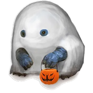 🎃 25685f7e ghost, halloween, pumpkin, spooky, cute, monster telegram sticker