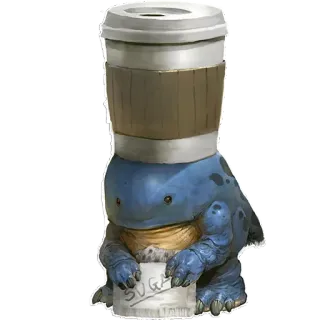 ☕ 67ba0d43 SUGAR monster, coffee, sugar, fantasy creature, illustration, cartoon telegram sticker