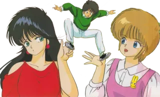 👪 2aa7da31 Anime, Kreskówka, Dziewczyna, Ilustracja, Sztuka telegram sticker