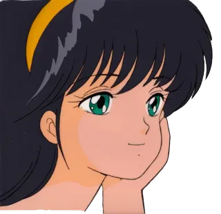 😯 2e74682a Anime, Dziewczyna, Kreskówka, Portret, Kobieta, Głowa, Twarz telegram sticker