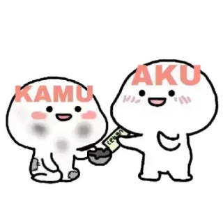 💰 b74c7d6e KAMU AKU imut, kartun, karakter, uang, kawaii whatsapp sticker