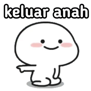 ✨ 551745d5 keluar anah cartone animato, indicando, omino stilizzato telegram sticker