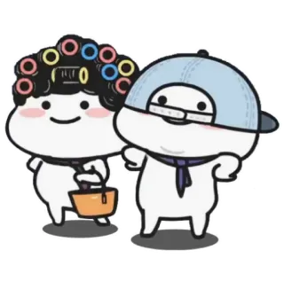 😌 776ec6a8 cartoni animati, carino, coppia, personaggi, sticker telegram sticker
