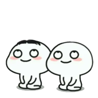 🍢 8e66271c carino, cartone animato, personaggio, adesivo, bianco telegram sticker