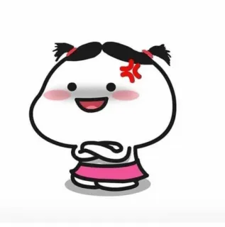 😥 1e69da33 desenho animado, bravo, fofo, personagem, adesivo whatsapp sticker