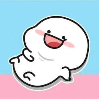 🤣 bad4f207 fofo, feliz, desenho animado, blob, simples, kawaii whatsapp sticker